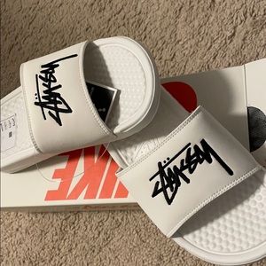 Nike and Stussy Benassi slides - woman’s size 5.5